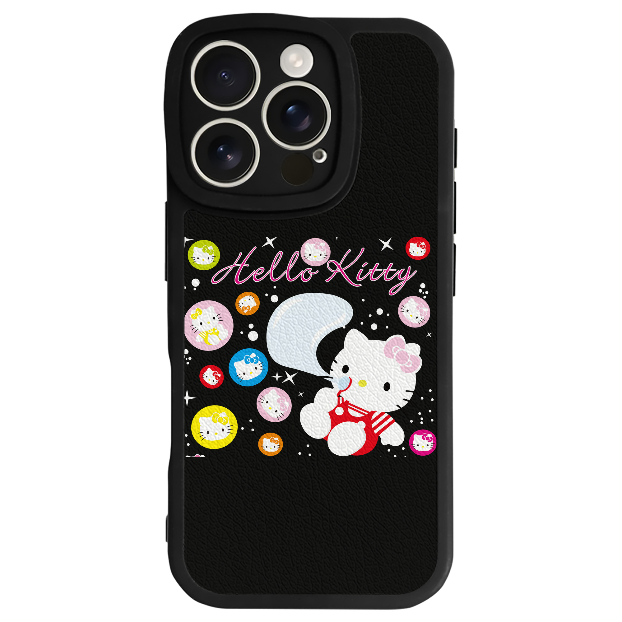 （画像用） Hello Kitty ハローキティ 【iPhone 16シリーズ対応】シリコンスマホケース（レザー調） 材質：シリコン